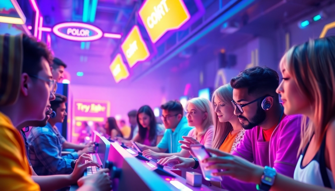 Engage in exciting color prediction games with ok win, showcasing players immersed in action.