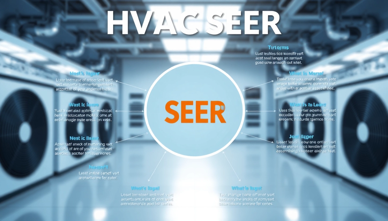 Explain HVAC SEER meaning with a detailed infographic highlighting energy efficiency ratios in cooling systems.