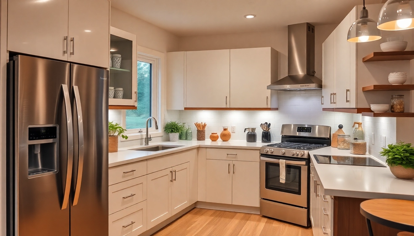 Showcase of affordable kitchen appliances featuring stylish stainless steel designs in a well-lit kitchen.