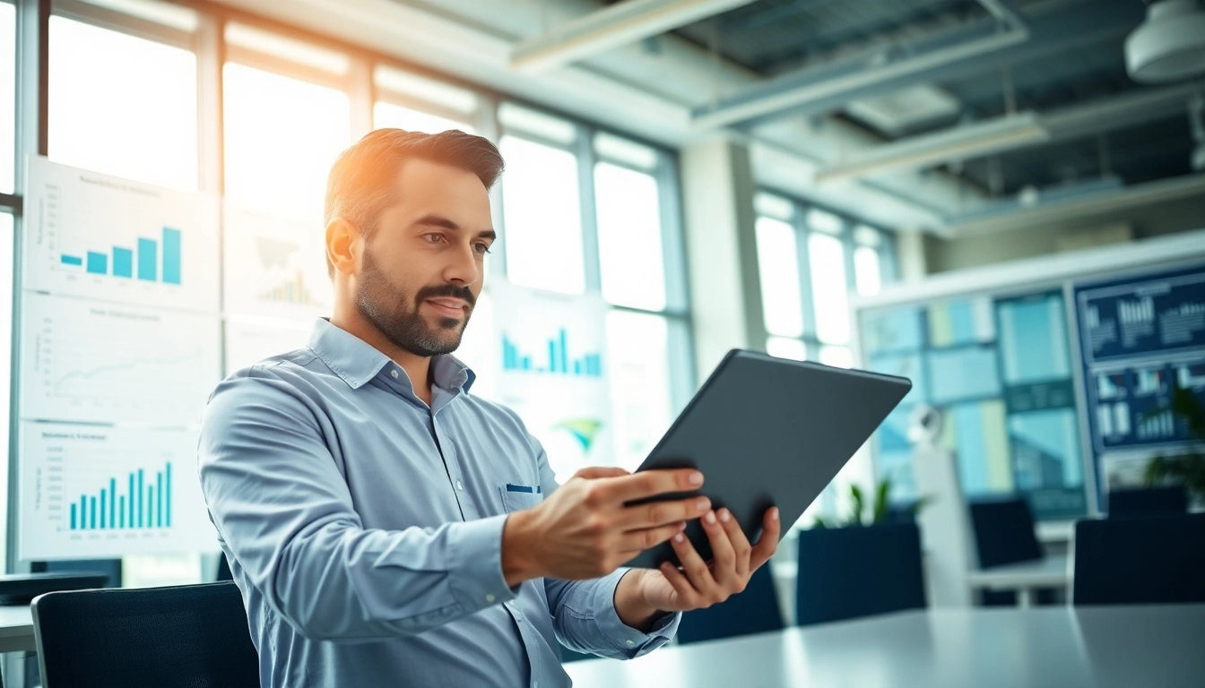 Examining export tariffs with a trade expert in a modern office setting.