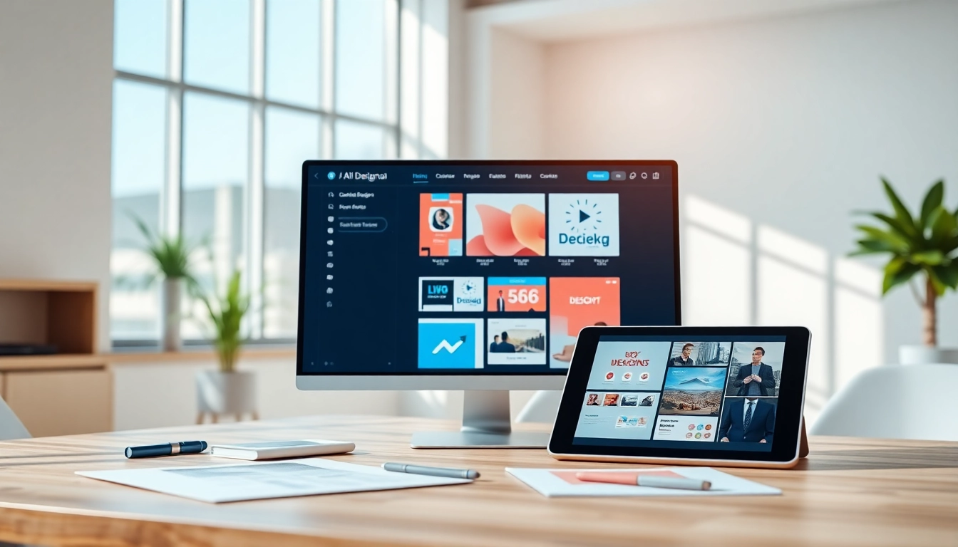 Engage with AI design tools for businesses through a modern digital workspace featuring an intuitive interface.