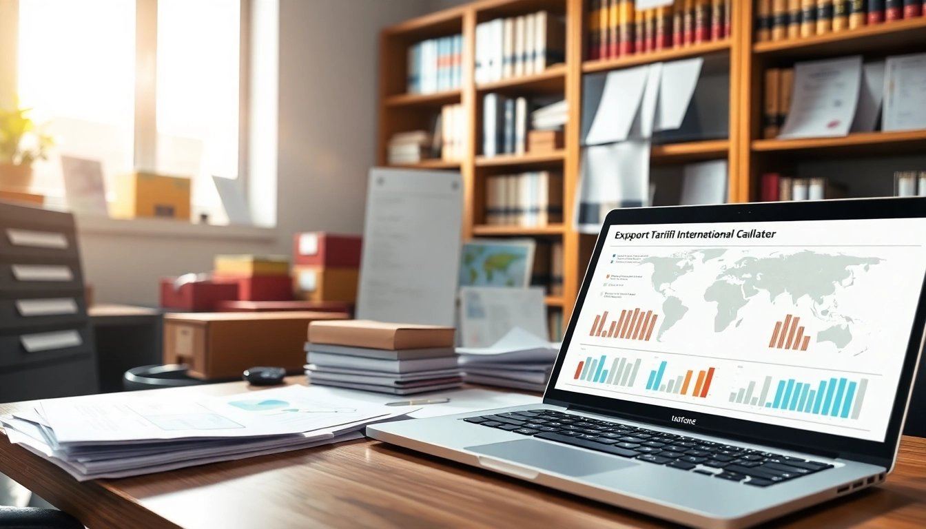 Analyze export tariffs with detailed trade documents and graphs in a professional setting.