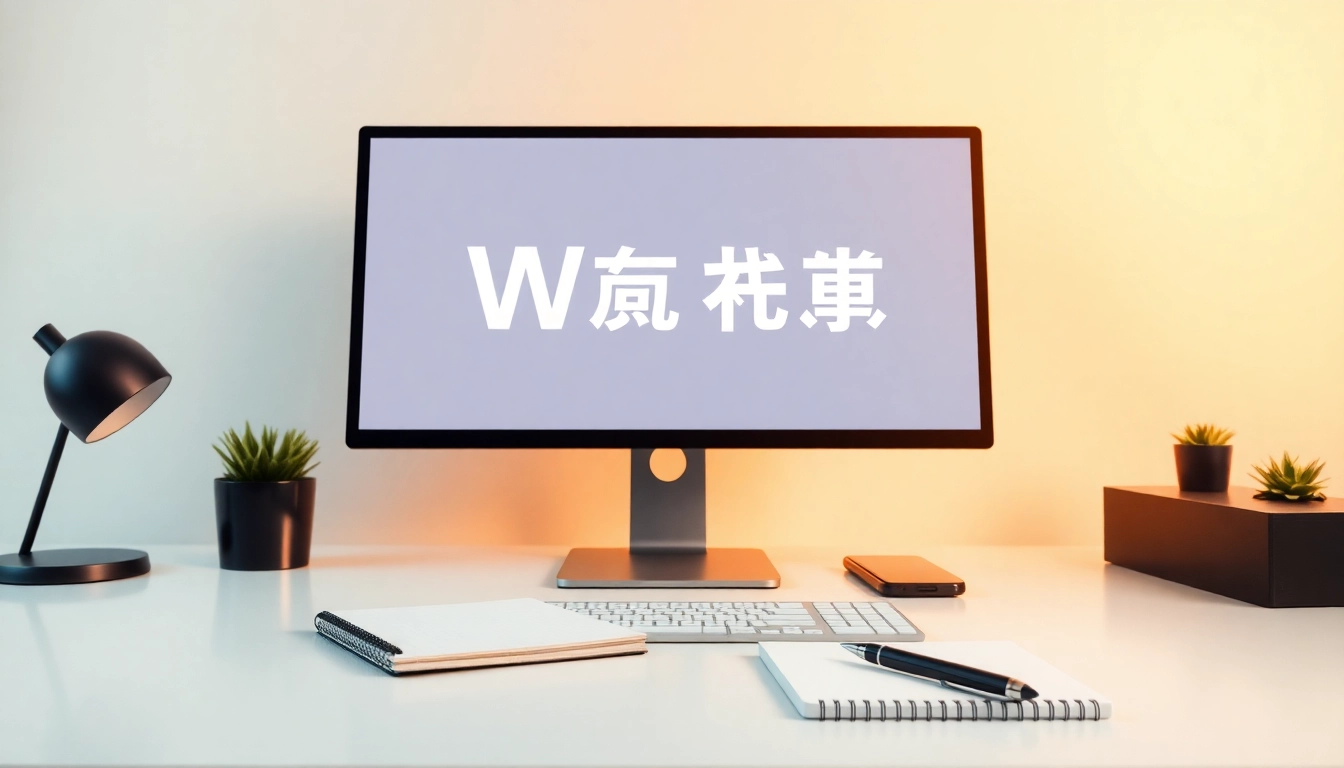 Showcase a dynamic scene where WPS中文版 enhances productivity with sleek design elements and tools.