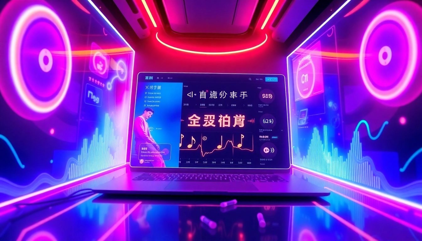 Experience the interactive features of 汽水音乐网页版, showcasing a modern interface with vibrant colors.