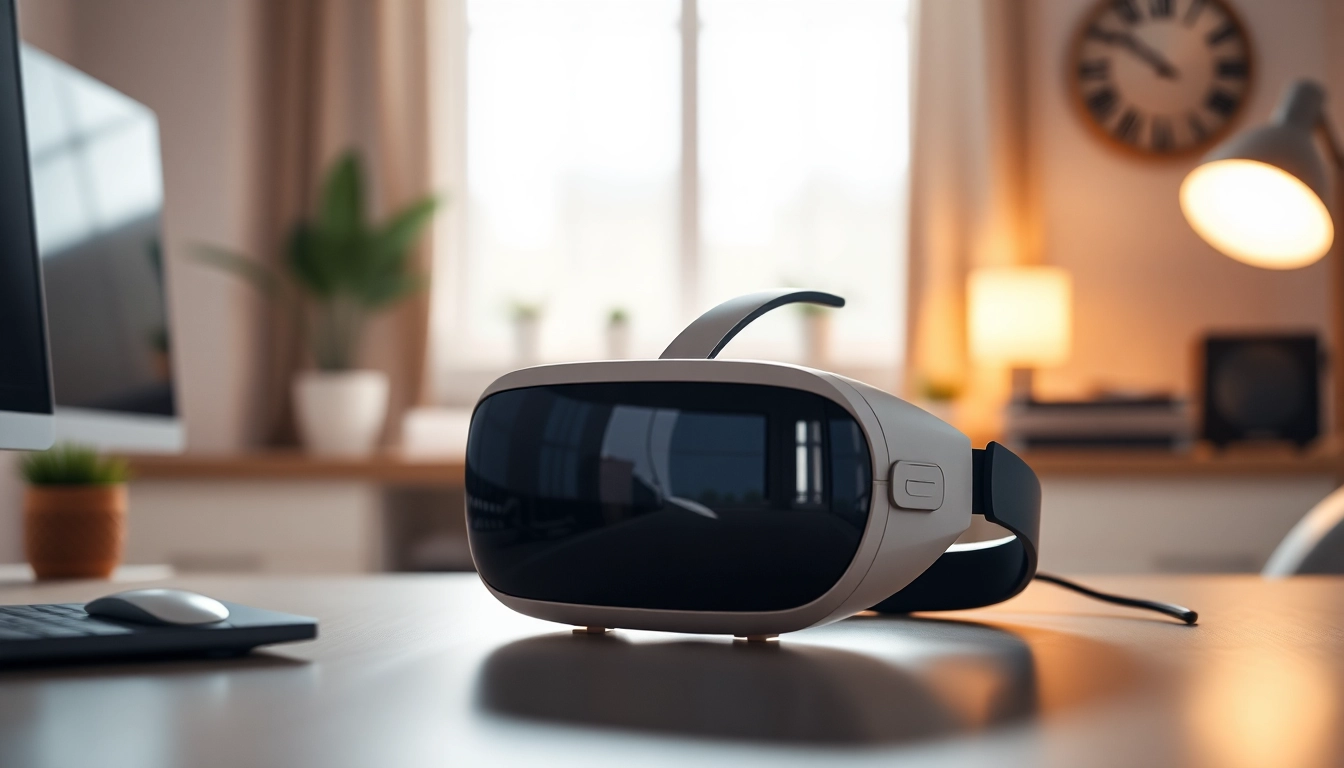 See how to buy Apple Vision Pro headset with sleek design in a modern home office setup.