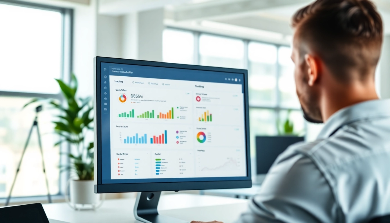 Create stunning funnels with the AI funnel builder in a modern office environment.