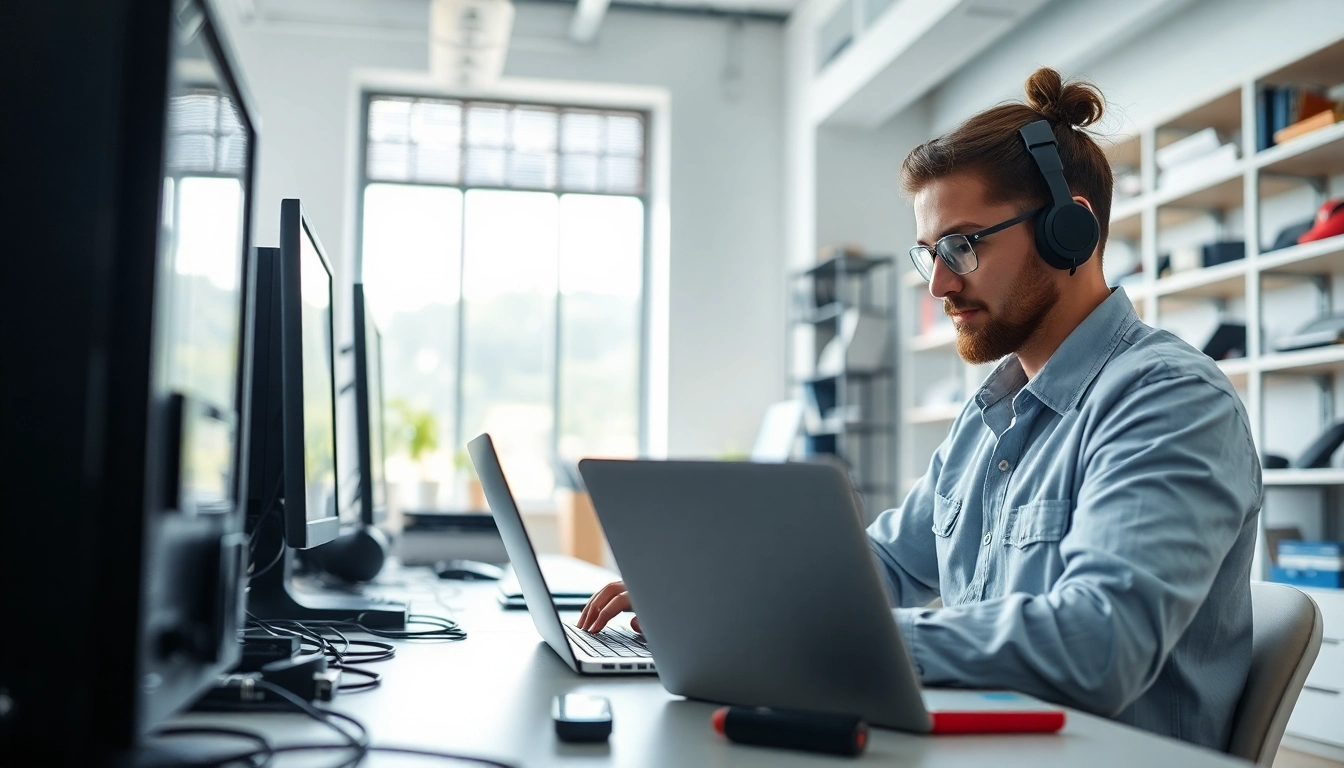 Providing expert computer service to clients in a professional office setting.