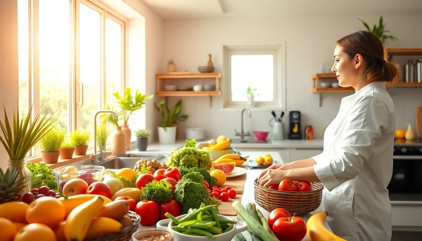 Creating a balanced meal plan for the lose weight diet with fresh ingredients.