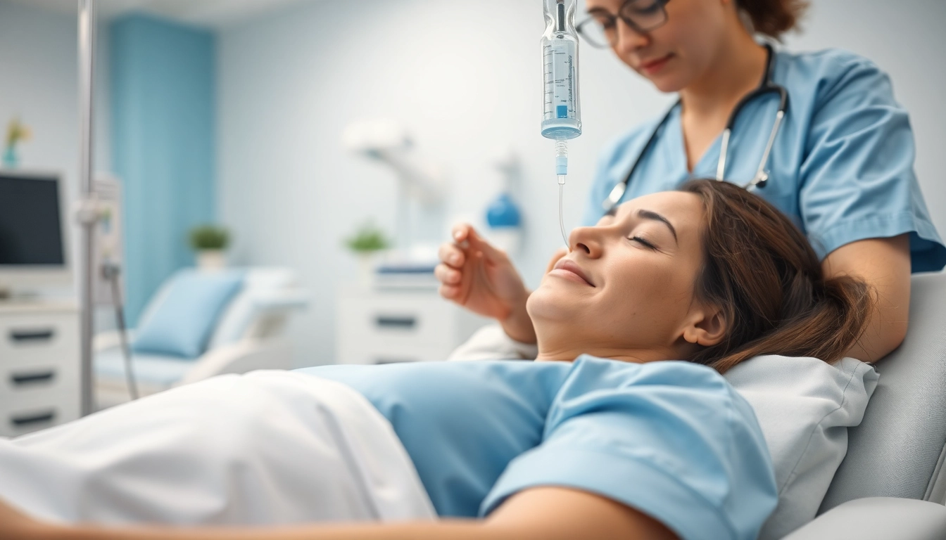 NAD IV therapy side effects illustrated with a patient receiving care in a tranquil healthcare environment.