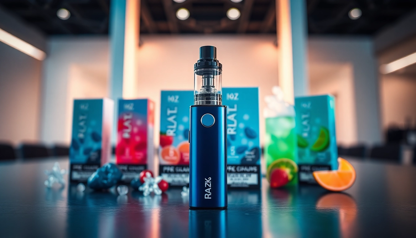 Showcasing the Raz LTX 25K FROZEN Edition disposable vape alongside its enticing flavors.