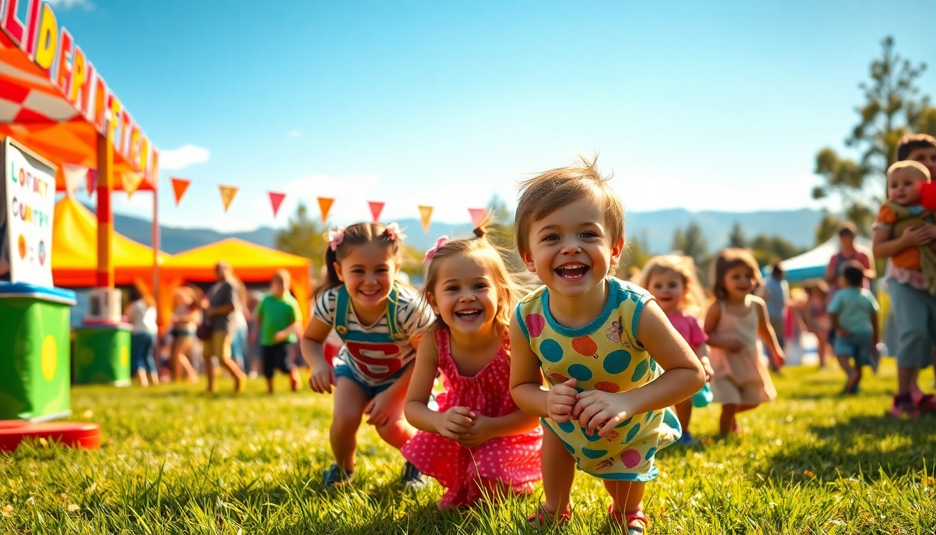 Families enjoying activities at a wildfire event perth, capturing joyous moments.